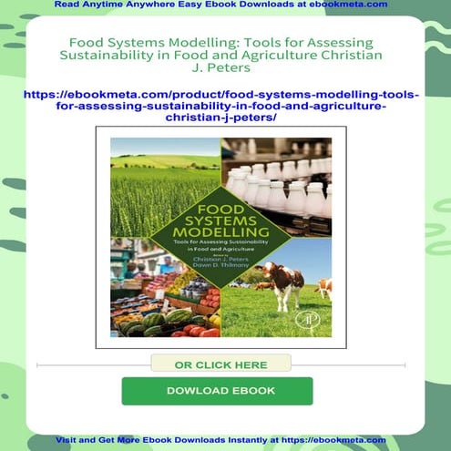 Food Systems Modelling: Tools for Assessing Sustainability in Food and Agricu...