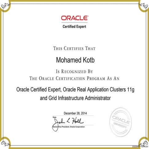 Oracle Certified Expert, Oracle Real Application Clusters 11g and Grid ...