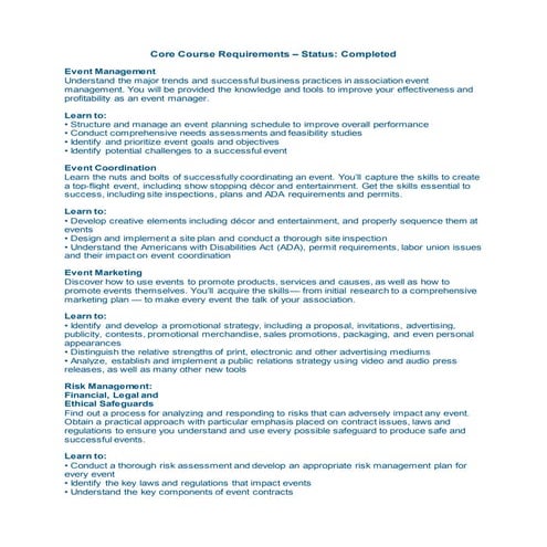 Event management course | PDF