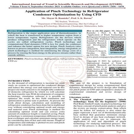 Application of Pinch Technology in Refrigerator Condenser Optimization by Usi...