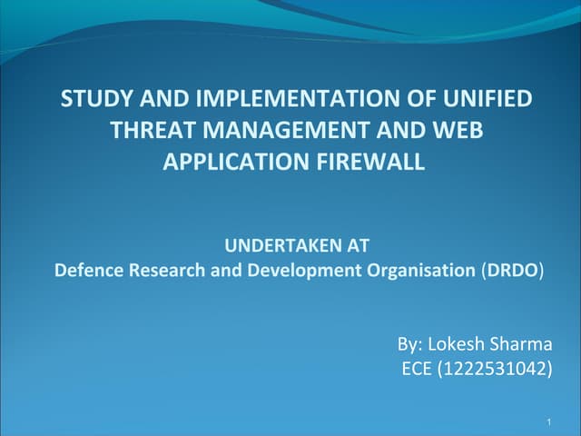 UTM Unified Threat Management