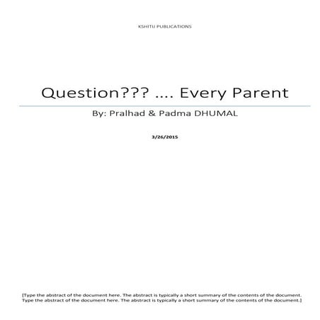 101 Parenting Guidline