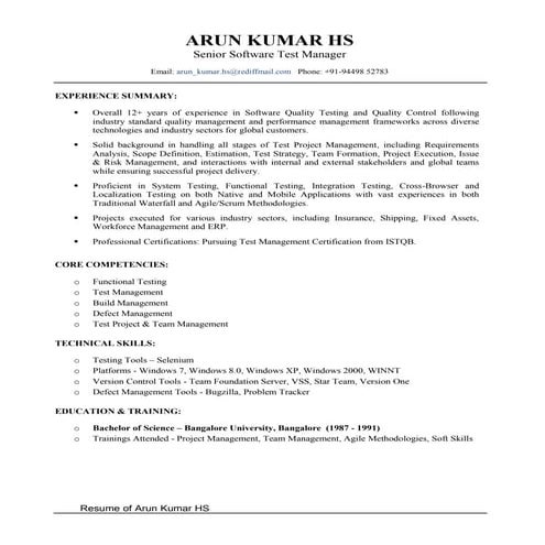 Resume_of_Arun_Kumar_HS -Test_Manager