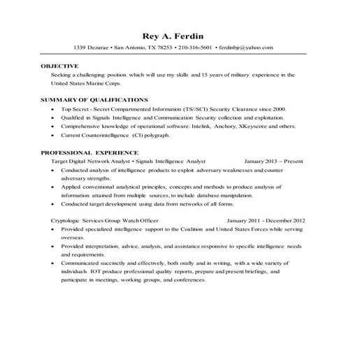 Rey Ferdin's Resume | DOCX