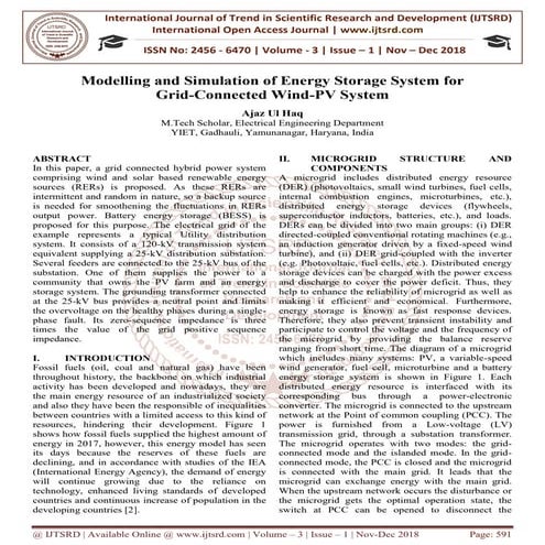 Modelling and Simulation of Energy Storage System for Grid-Connected Wind-PV ...