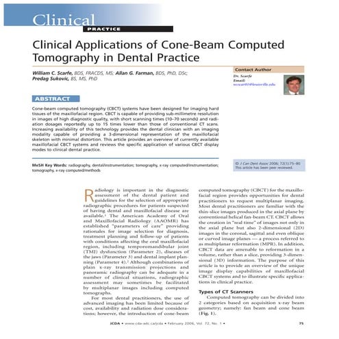 CBCT in dental practice