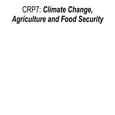 climate change,agriculture and food security