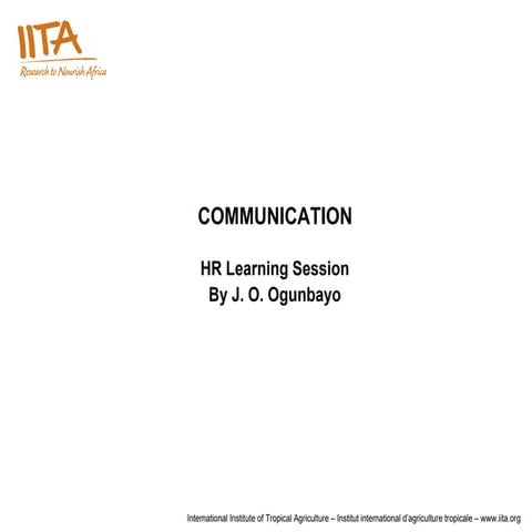 Communication for administrative purposes