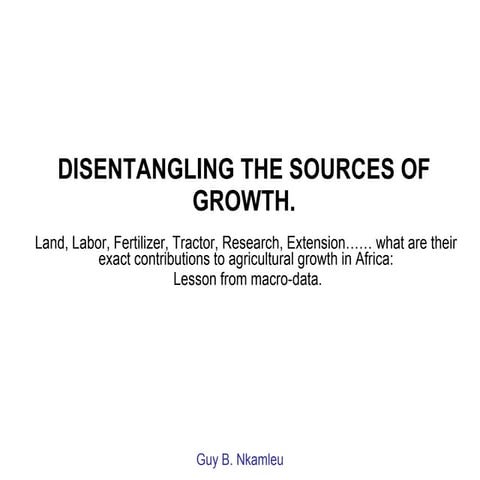 Disentangling The Sources of Growth