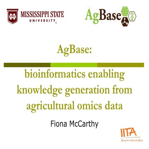 bioinformatics enabling knowledge generation from agricultural omics data