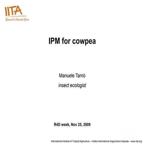 IPM for cowpea
