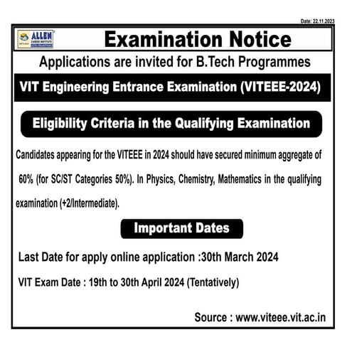 VITEEE 2025 Application Process by Masterclassspace | PDF