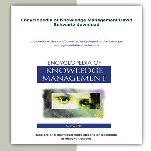 Encyclopedia of Knowledge Management David Schwartz | PDF
