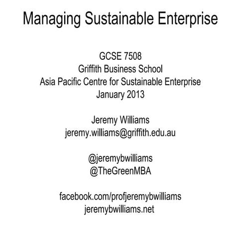 The International Political Economy and Sustainable Development