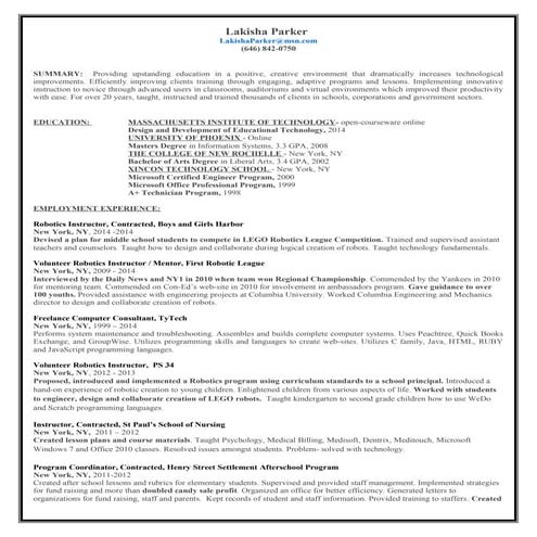 lakisha_Parkers_resume2014_STEM