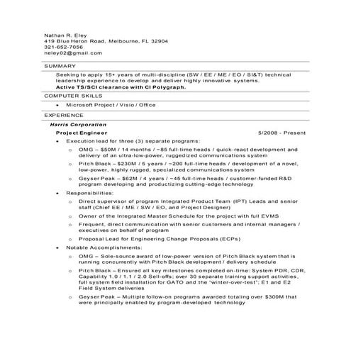 Eley Resume - 5-2016