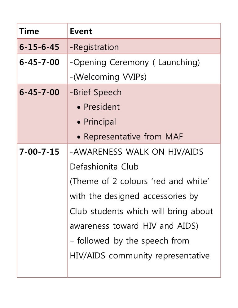 Itinerary with details