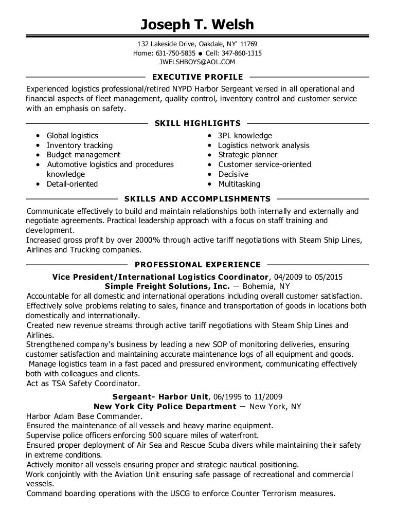 joseph welsh resume 1 3 nypd resume