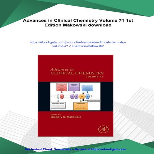 Advances in Clinical Chemistry Volume 71 1st Edition Makowski