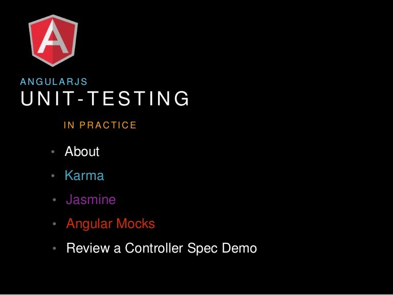 Angular Unit Testing