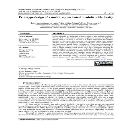 Prototype design of a mobile app oriented to adults with obesity