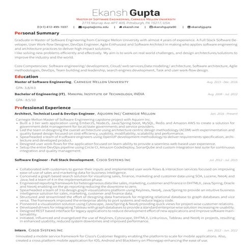 Ekansh Gupta CV