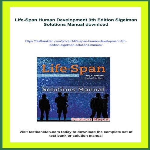 Life-Span Human Development 9th Edition Sigelman Solutions Manual