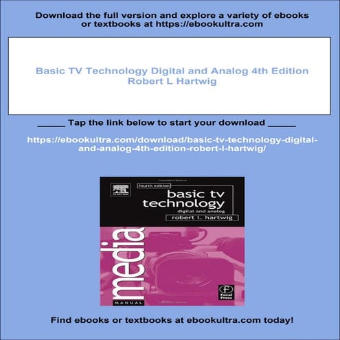 Basic TV Technology Digital and Analog 4th Edition Robert L Hartwig