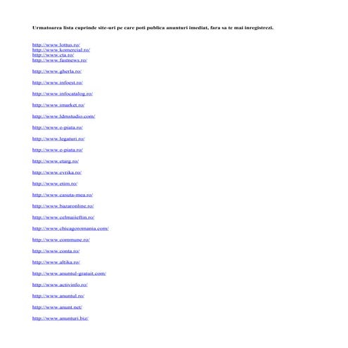 Site-uri anunturi gratuite