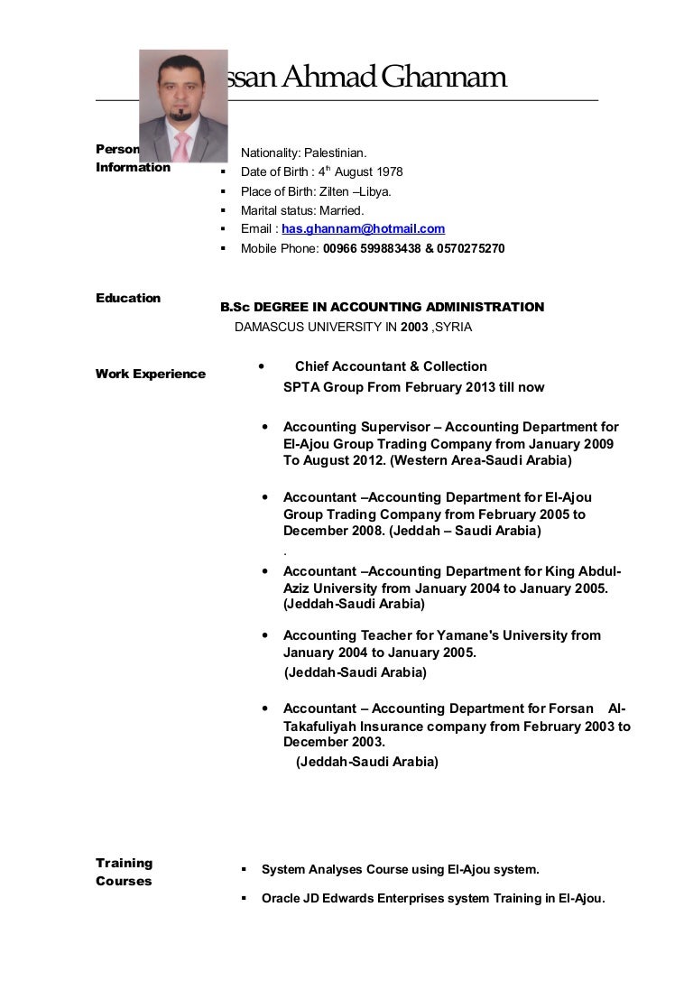 CV Hassaniefcountant