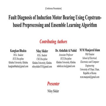 Fault Diagnosis of Induction Motor Bearing Using Cepstrum-based Preprocessing...