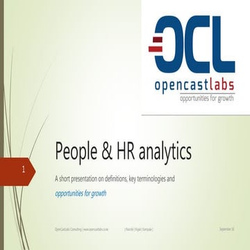 People & HR Analytics Course - OpenCastLabs Consulting.