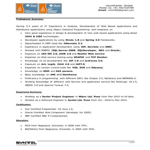 Vijayabhaskar_Gorijala_MCA_JAVA_5.4 Yrs