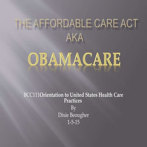 Healthcare reform | PPTX