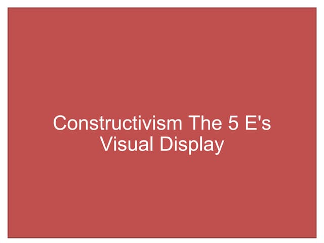WHAT IS CONSTRUCTIVISM PPT