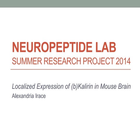 Final Presentation - UCHC College Summer Fellowship