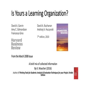 Is Yours a Learning Organization