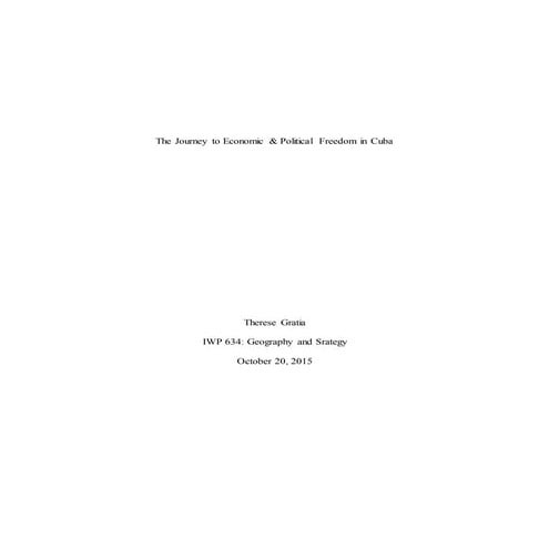 IWP 642 econ paper Cuba