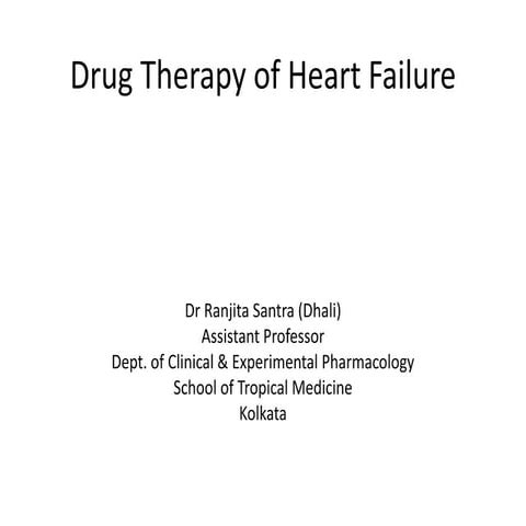 Drug therapy for heart failure