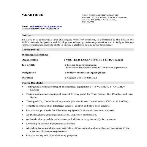 KARTHICK RESUME | PDF
