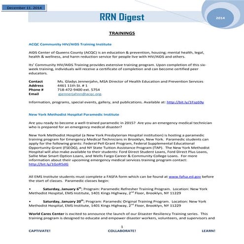 RRN Digest - December 11 2014