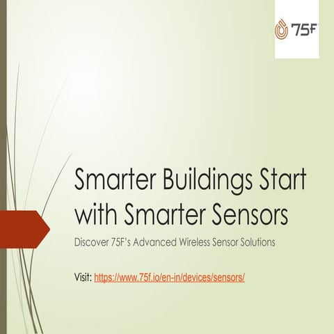 Enhance Building Efficiency with Smart Sensors from 75F