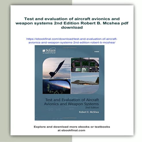 Test and evaluation of aircraft avionics and weapon systems 2nd Edition Rober...