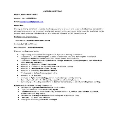 renita lobo-CV-Automation