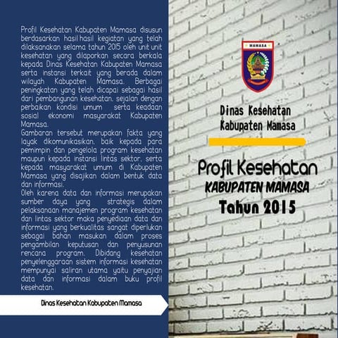 Profil Kesehatan Kabupaten Mamasa Tahun 2015