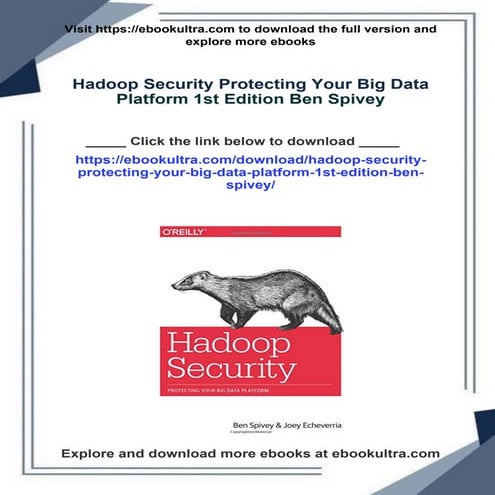 Hadoop Security Protecting Your Big Data Platform 1st Edition Ben Spivey
