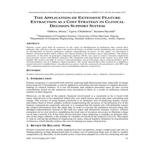 The Application of Extensive Feature Extraction as a Cost Strategy in ...