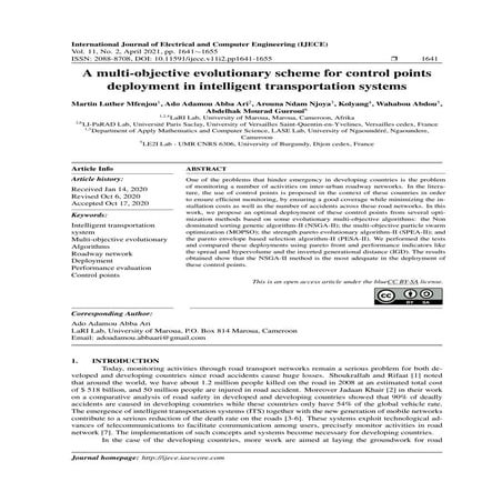 A multi-objective evolutionary scheme for control points deployment in intell...