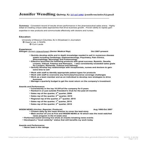 jennifer resume | PDF