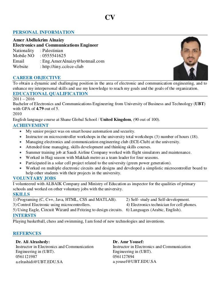 eng amer alnaizy cv english cv english